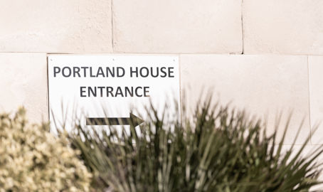 Portland house entrance sign