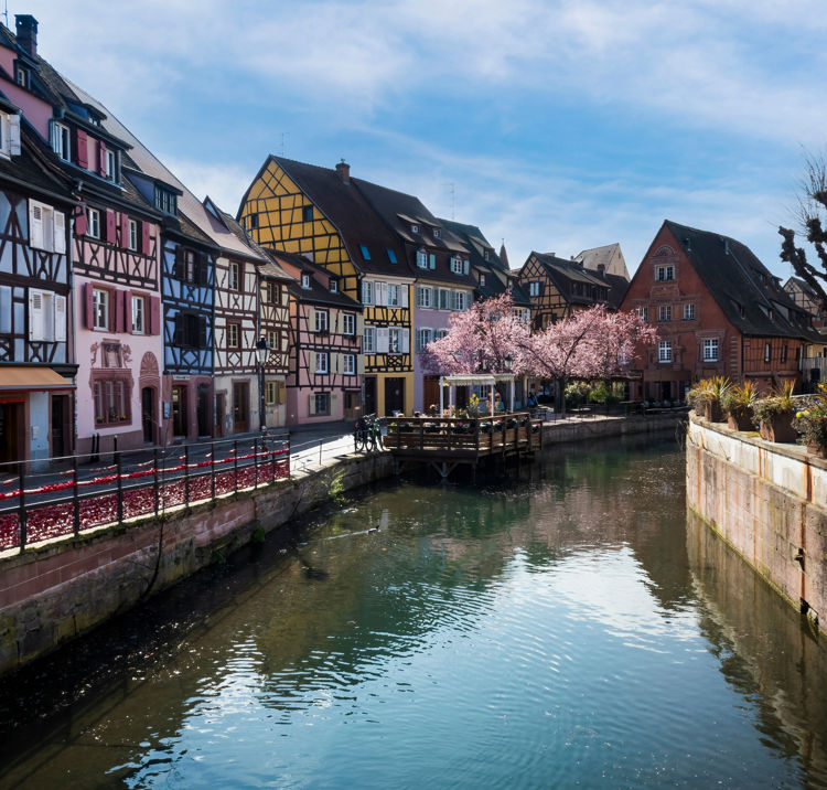 Beautiful Colmar on sunny day in Alsace, France