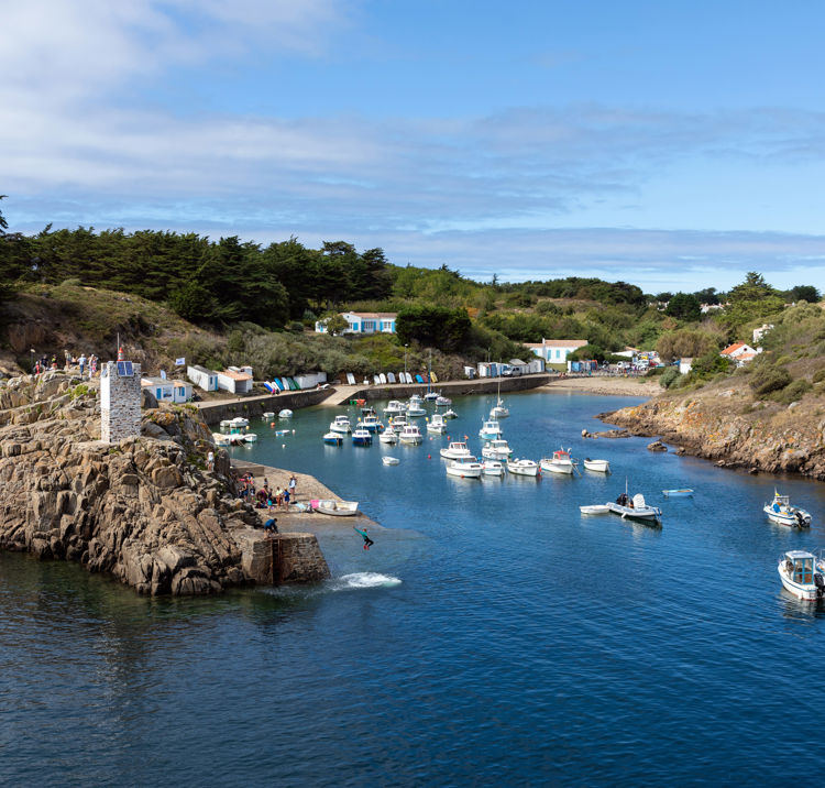 Le port de la Meule sur l'île d'Yeu (Vendée, France)