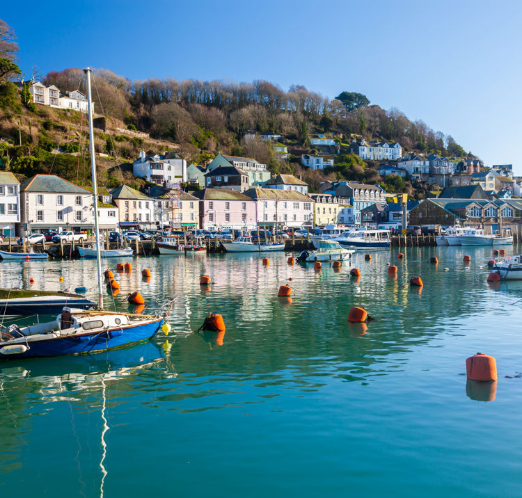 picturesque cornish harbour in summer