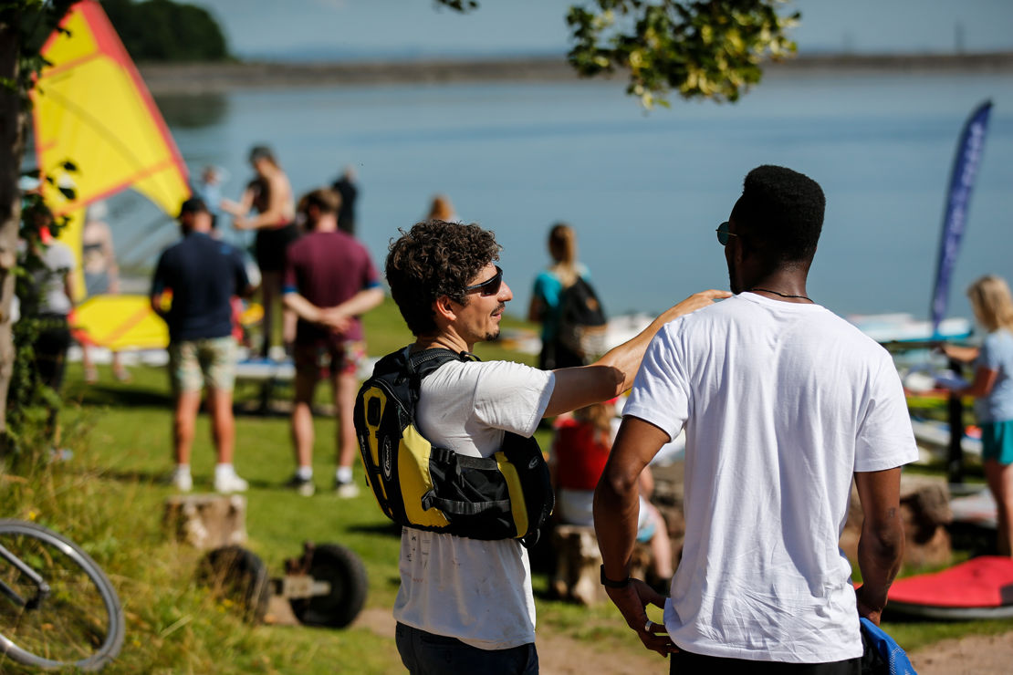 looking out at the water on a sunny day