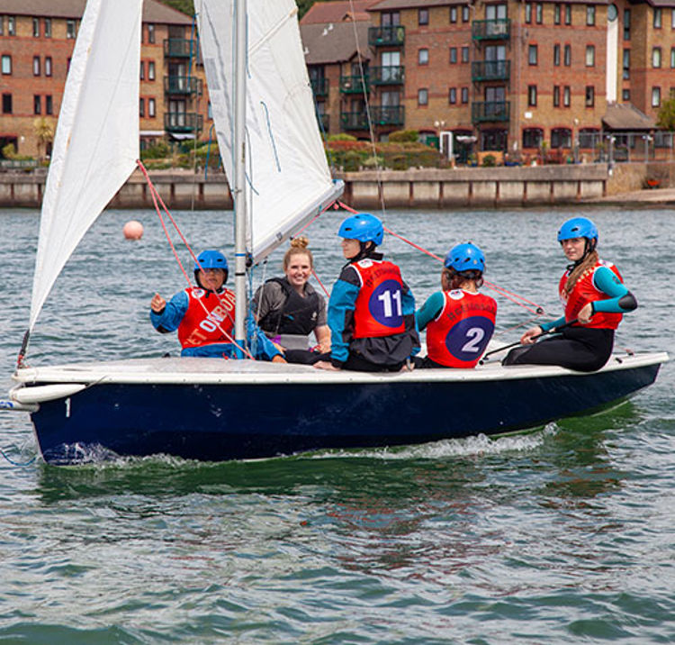 kids enjoying a sailing session