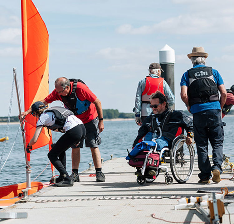 Children preparing to enter the water